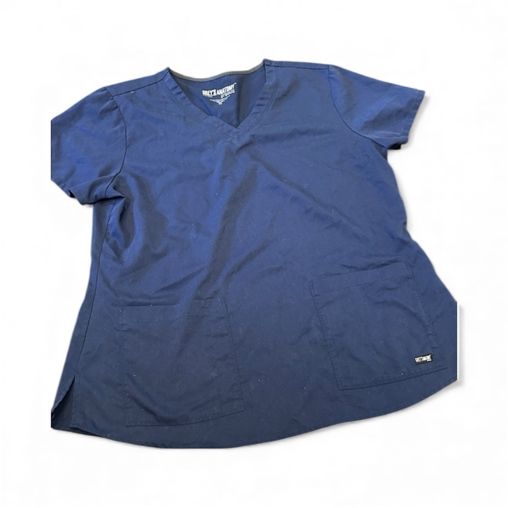 Grey's Anatomy nurses blue scrub top size XLarge